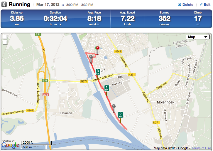 Eerste hardloop training