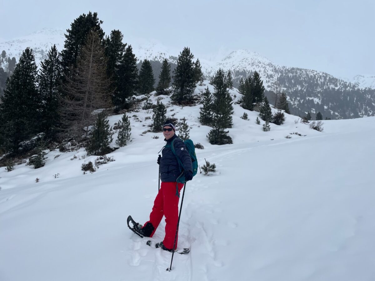 Op het sneeuwschoenstuk